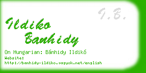 ildiko banhidy business card
